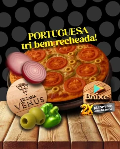 🍕🤣 PORTUGUESA tri bem recheada! Uma pizza que chega na mesa com tanta coisa boa que até dá vontade de chamar a família toda pra ver! 🤣🍕