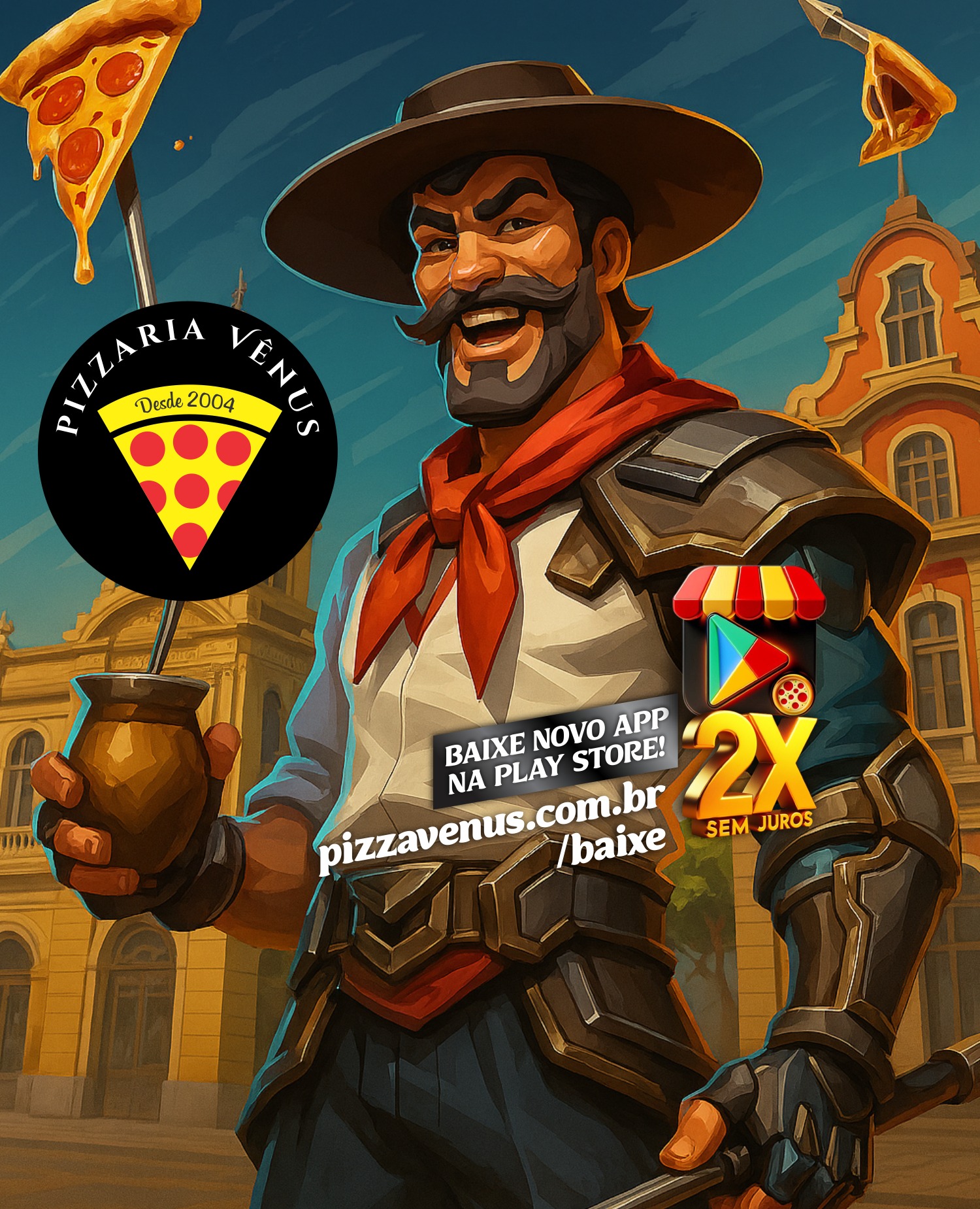 Pizza Vênus — 🍕🔥 TRADIçãO FARROUPILHA NO 20 DE